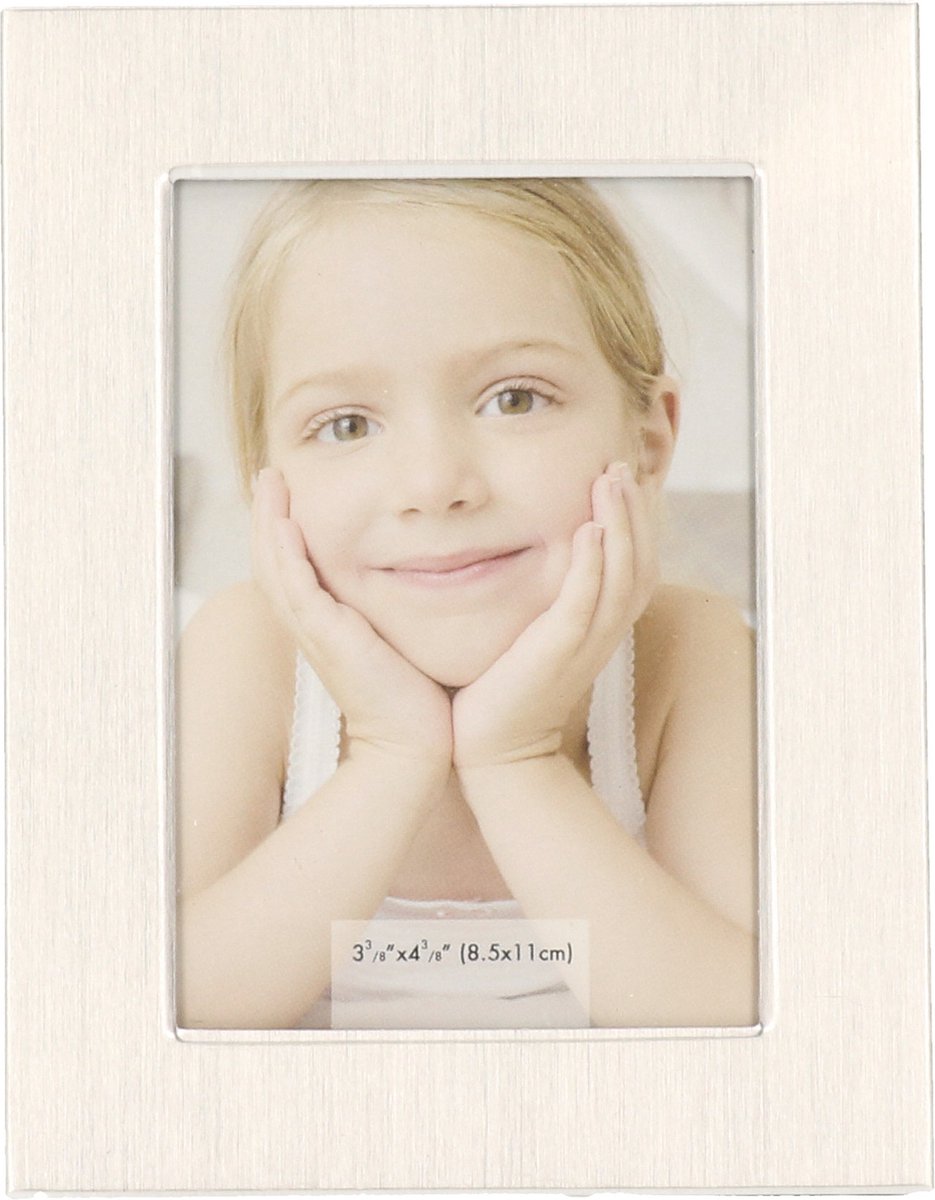 Cepewa Aluminium fotolijst rechthoek - zilver - voor kleine portret foto van 5,5 x 8 cm