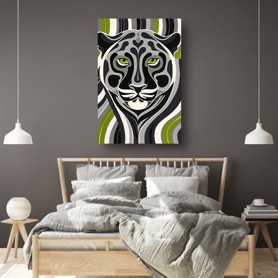 Panter poster - Dieren wanddecoratie - Muurdecoratie Patronen - Wanddecoratie modern - Poster slaapkamer - Muur kunst poster 70x105 cm