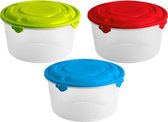 12x Contenant pour bouillon / nourriture 0,75 litre plastique transparent / plastique - Moscou - Contenant alimentaire hermétique / hermétique - Mealprep - Conserver les repas