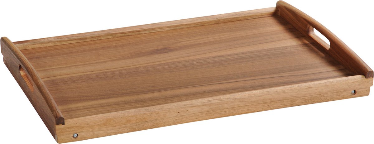 Kesper Dienblad met inklapbare poten - 35x55 cm - acacia hout - Ontbijt op bed - serveerbladen — cadeau in Koken & Dineren - foto 2