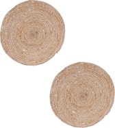 Set de 8 sets de table tressés en osier 38 cm rond - Accessoires de cuisine