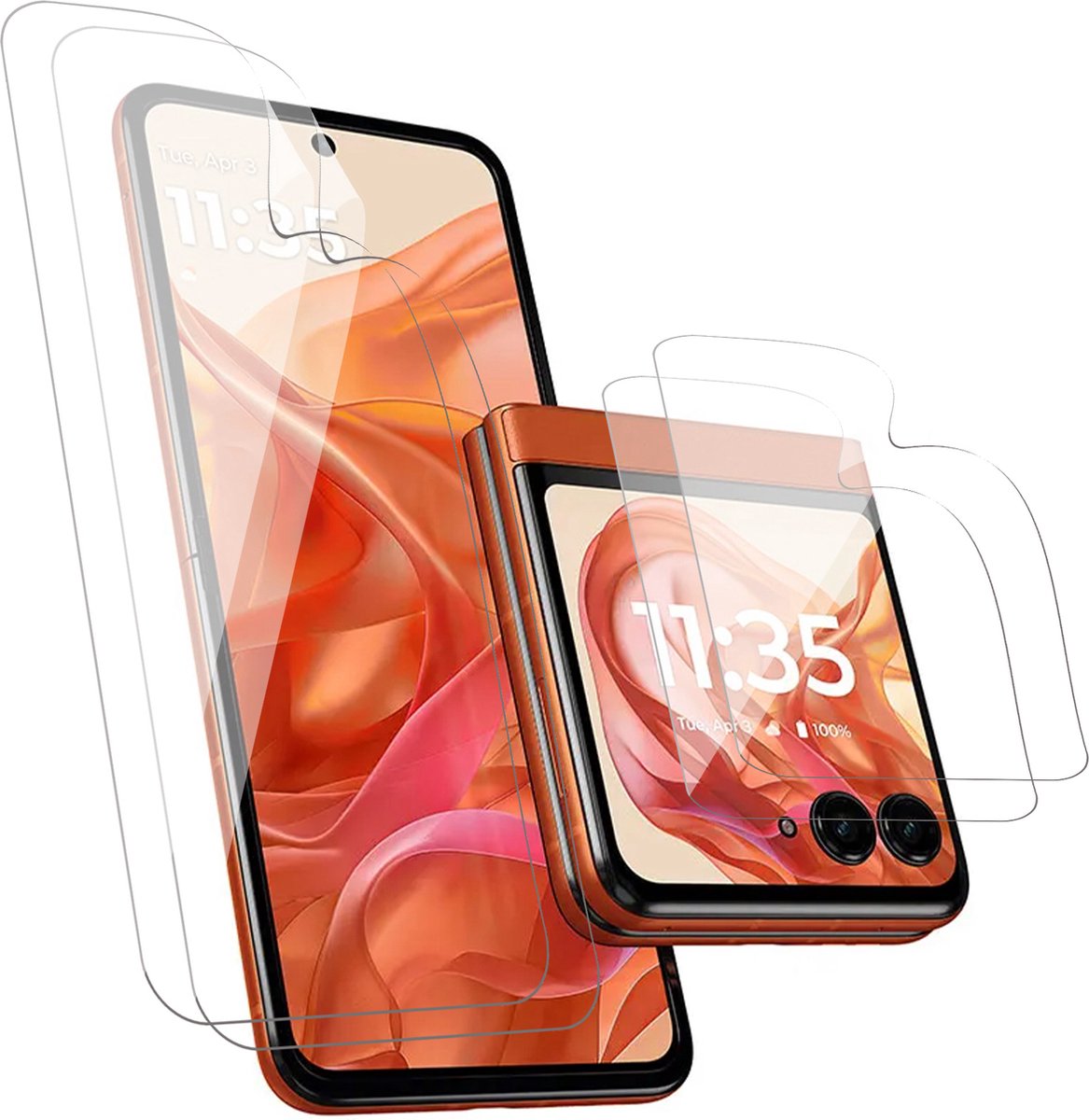 Screenprotector geschikt voor Motorola Razr 50 Ultra - 2x FlexGuard Screen Protector