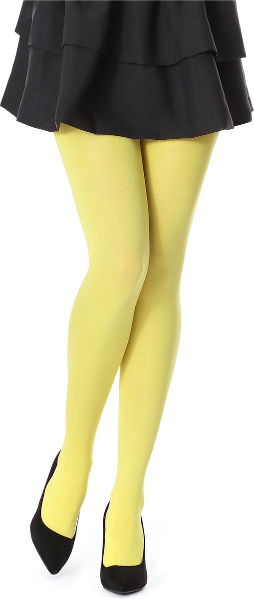 Bellivalini Dames Panty - 100 DEN - Medium gloss - Polyamide - BLV-FI-1003 - Geel - XXXL