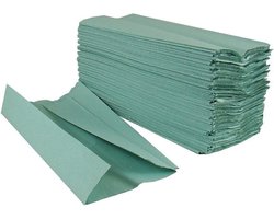 Groene 1-laags C-vul handdoek (Pack van 2880) HC128GRVW - 2Work
