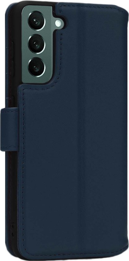 Coque Samsung Galaxy S22 - MobyDefend Luxe Portefeuille en cuir Bookcase - Blauw - Coque pour téléphone portable - Coque pour téléphone Convient pour : Samsung Galaxy S22