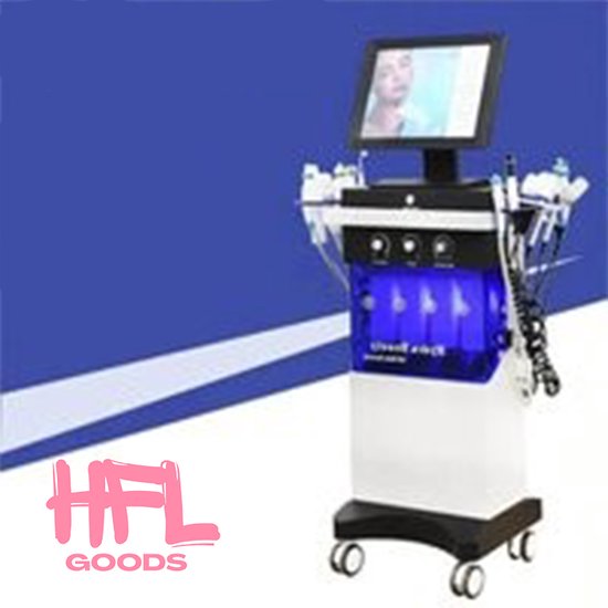 Foto: Hfl goods professioneel schoonheidsspecialisten apparaat dermabrasie hydra gezichtsreiniging multifunctioneel 14 in 1 beauty apparaat gezichtsmachine voor professioneel gebruik