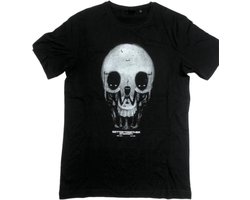 Starry Indigo - Halloween kostuum / T-shirt voor heren | Skeleton head | Zwart | Maat S