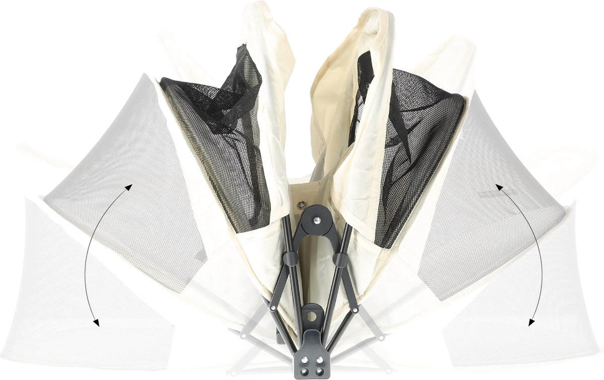 Deryan Infant Deluxe BabyBox Campingbedje - Matras en klamboe - Cream – foto 7
