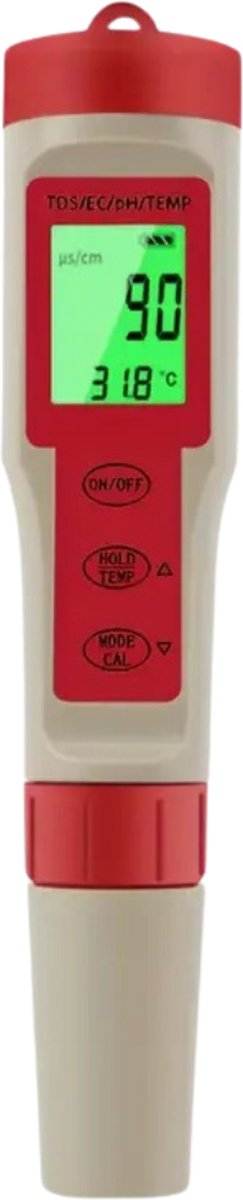 Bovista Zwembad Thermometer - Vijver Thermometer - Drijvend - Drijvende Thermometer - Pool - 4 in 1 - Rood