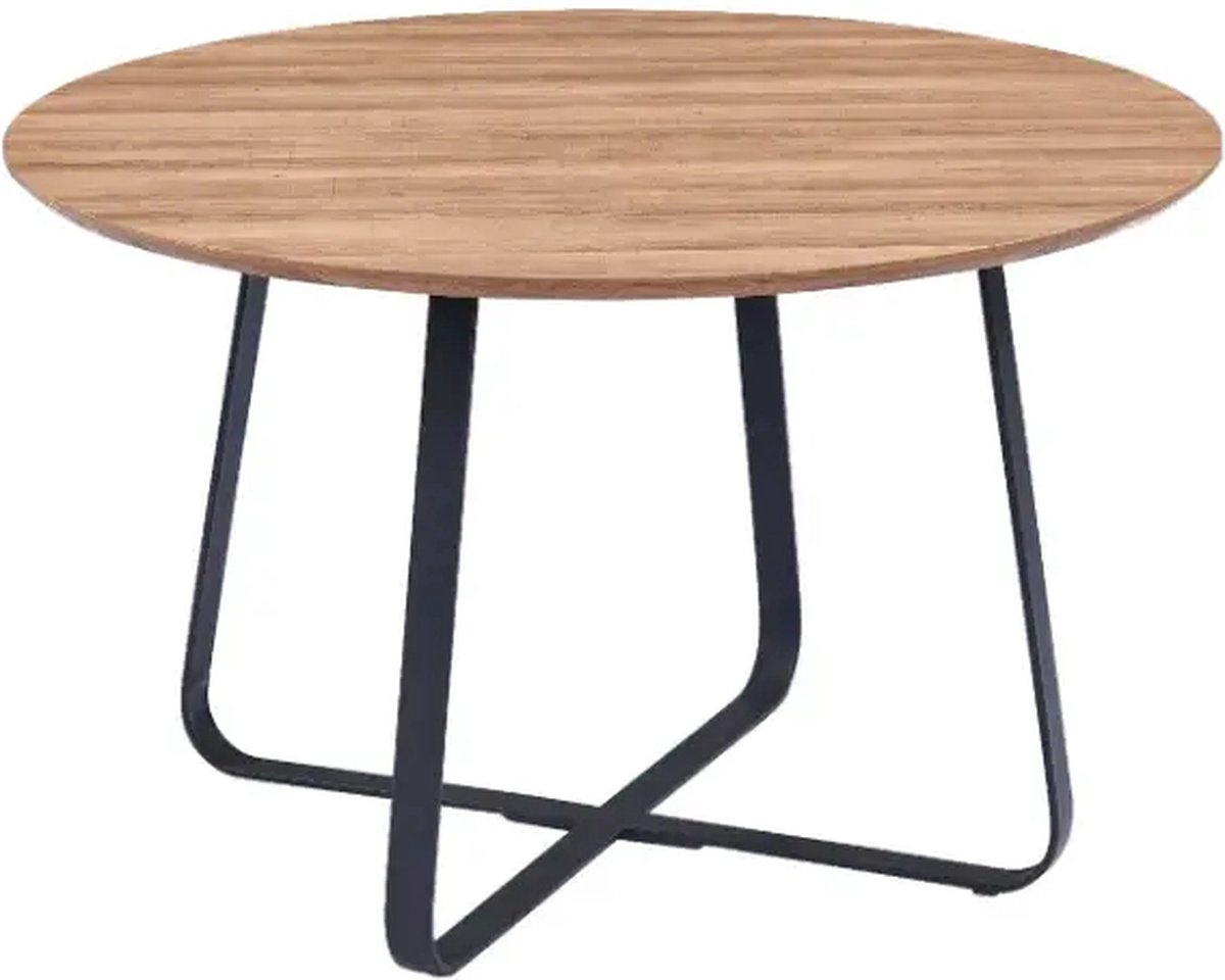 eettafel nova- ronde tafel- 4 personen-bruin/zwart