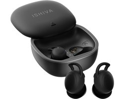 ISHIVA® V2 PRO Bluetooth Oordopjes met Noice Cancelling - Draadloze Oordopjes - Oortjes Draadloos - Oordoppen Slapen - Geschikt voor İOS en Android - USB C - 2 jaar Garantie - Zwart