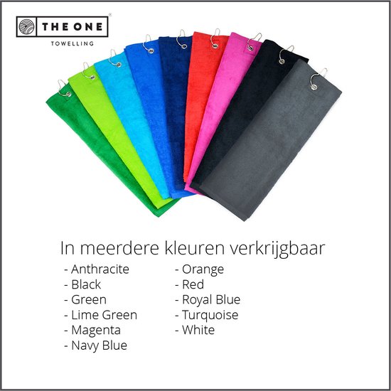 The One Towelling Golfhanddoek - 40 x 50 cm- Sporthanddoek - Terry Velours - 100% Gekamd Katoen - Met metaal oog en karabijnhaak - Rood van The One — afbeelding 4