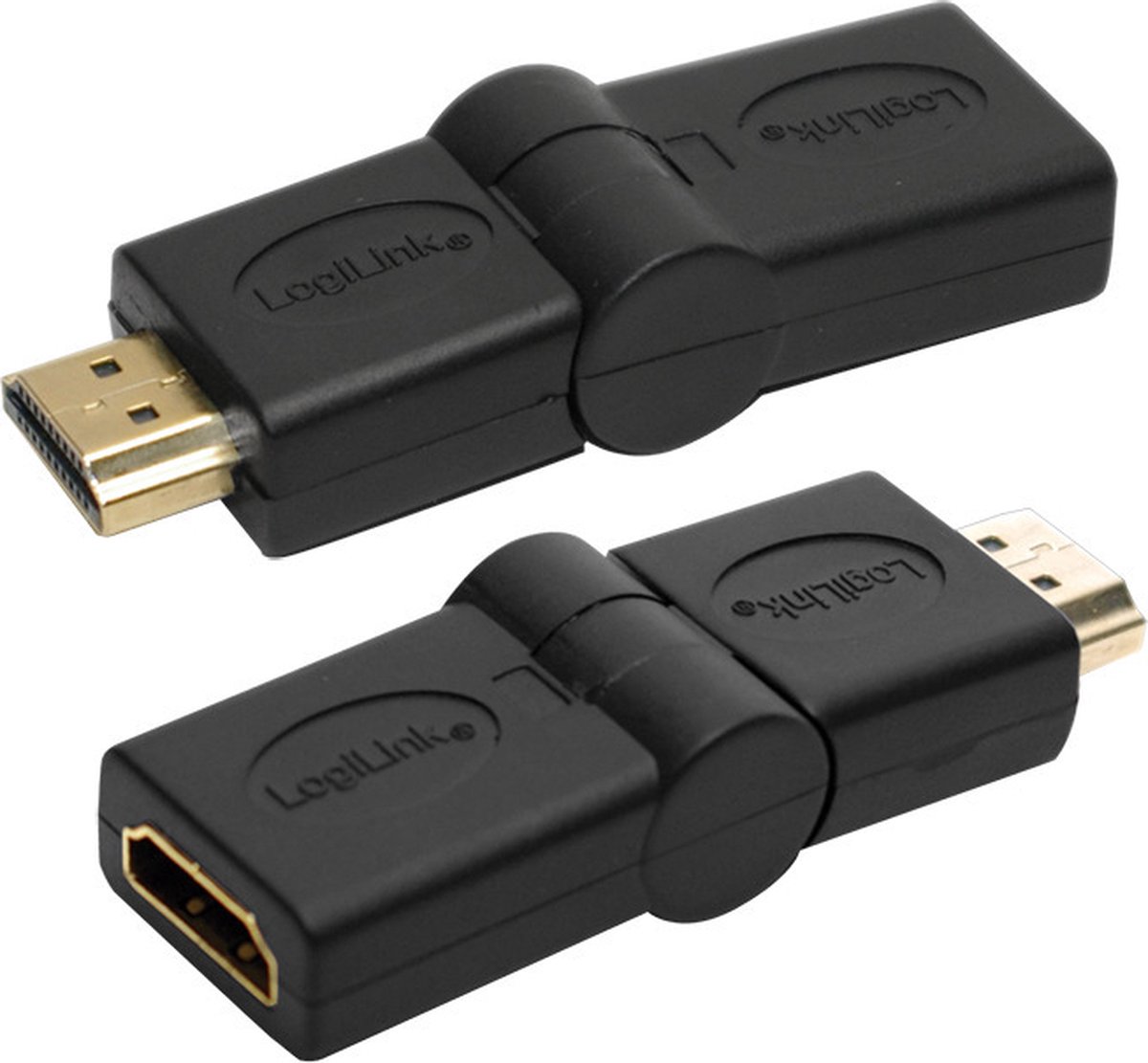 LOGILINK - monitorkabel - AH0011 - Adapter HDMI (F) > HDMI (M) 180° draaibaar