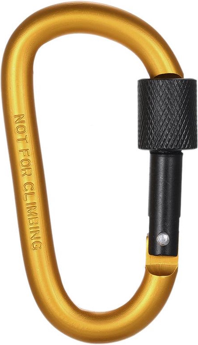Doodadeals® 2-Pack Karabijnsluiting Sleutelhanger - Musketonhaak Sleutelhanger - Karabijnhaak Sleutelhanger - Met 30 mm Sleutelring - Goud