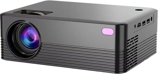 Smart Home Projector H5- 260 ANSI - Ondersteunt 4K-resolutie - Ondersteunt Android 10.0 WiFi 6 - Elektronische Keystone-correctie - Werkt met iOS en Android - Zwart
