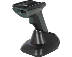 Barcode Scanner - Bluetooth - Draadloos - Met Slim Laadstation - Houder - Handscanner voor 1D Barcodes & 2D QR Codes - Plug & Play - Scannen van Papier en van Beeldscherm - Staza