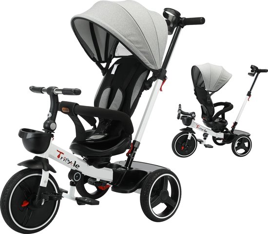 Seastone Tricycle 6 en 1 Poussette Velo Tricycle avec Barre de Poussee . bol