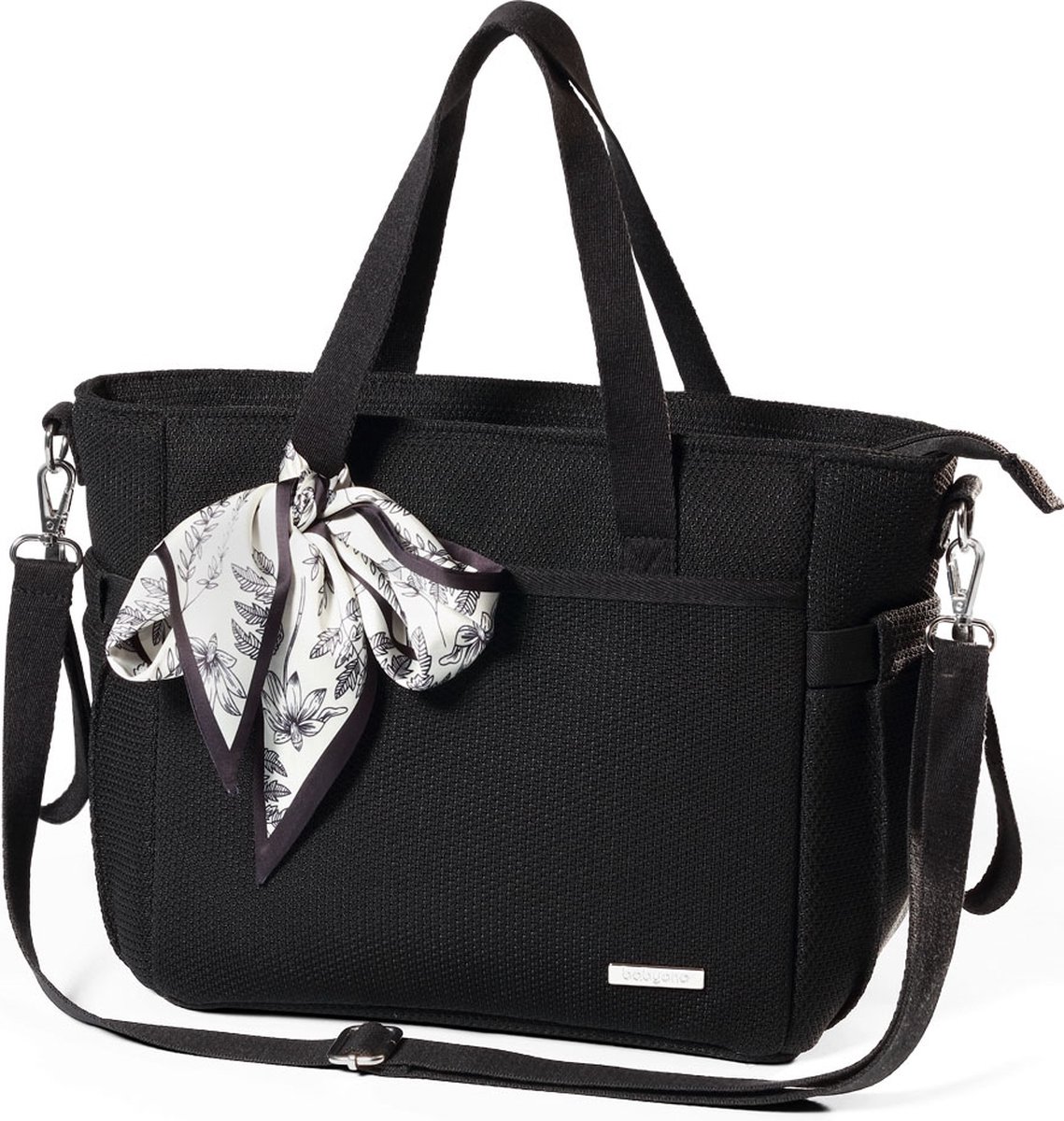 Babyono CARMEN luiertas voor kinderwagen – zwarte mommy bag met verschoonmat – 9 vakken – stijlvolle verzorgingstas thumbnail 5