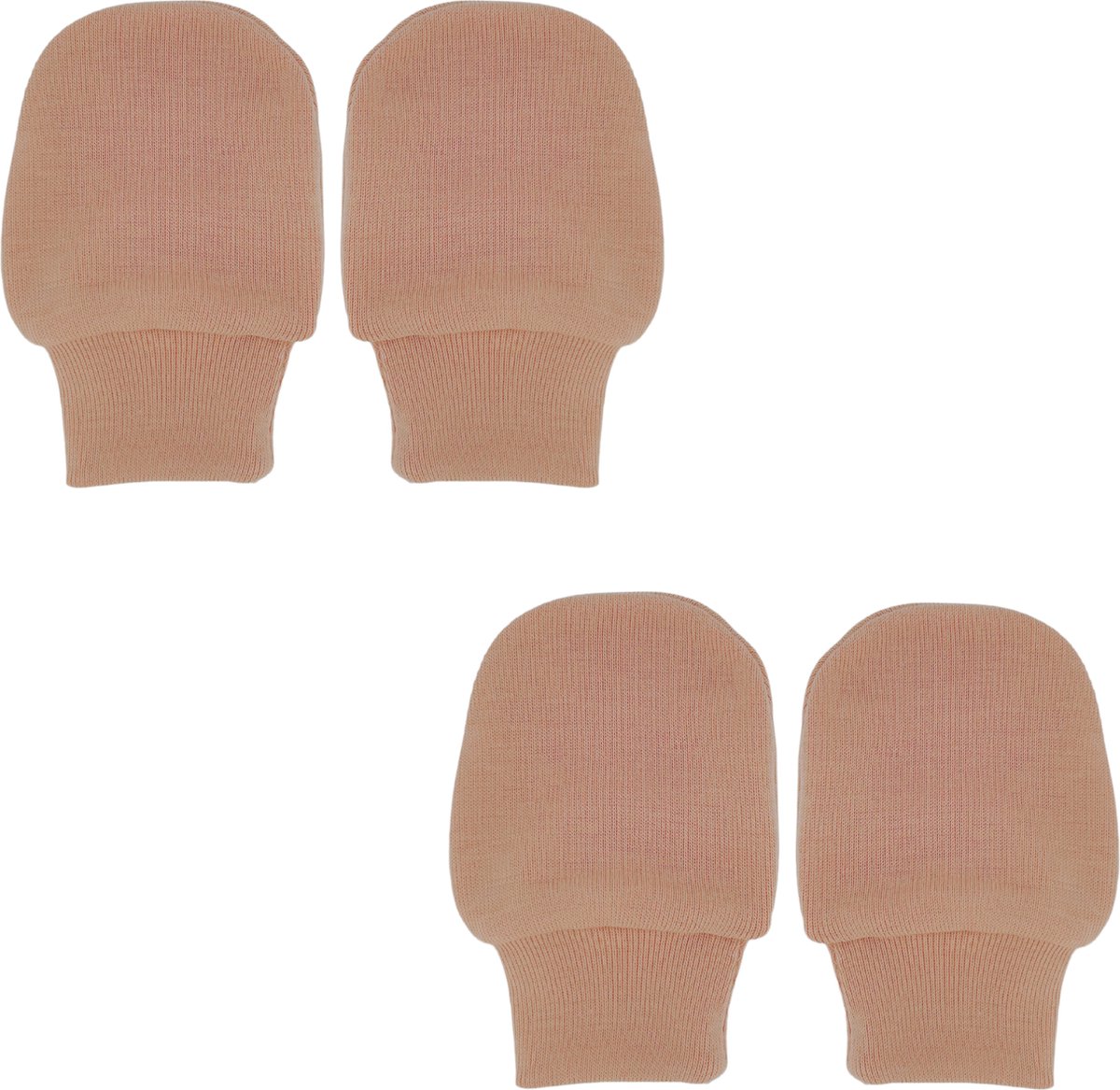 Jikkies Krabwantjes - Krabben - Anti Krabben - Newborn - 2 Paar - 0-6 maanden - Baby - Taupe