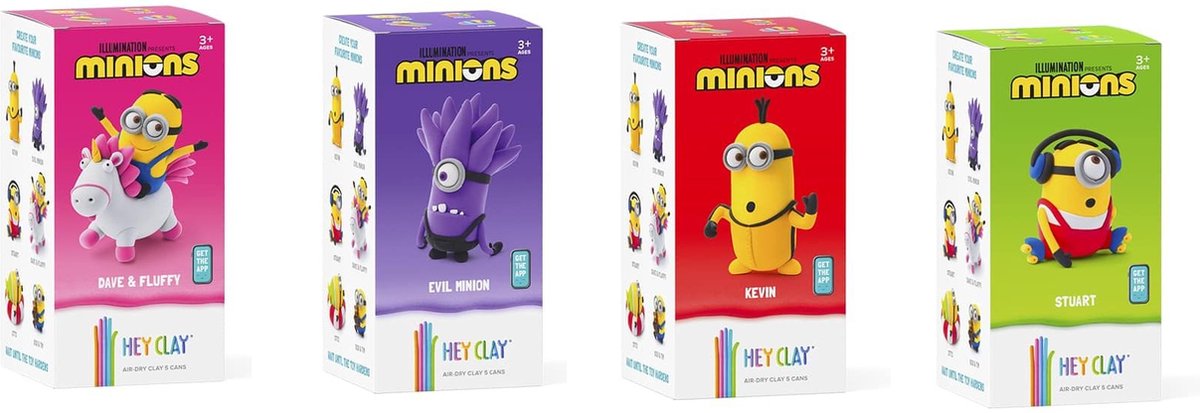 Hey Clay Boetseerklei Set Minions Keuze uit 3 figuurtjes