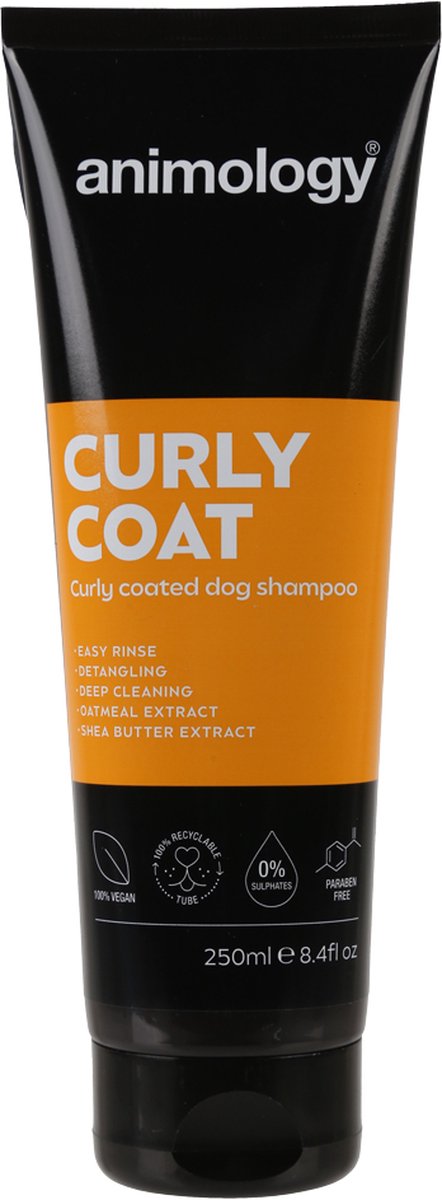 Animology Curly Coat Dog Shampoo - Hondenshampoo - Shampoo voor Krullende Vacht - 250 ml - Krullen Shampoo voor Honden