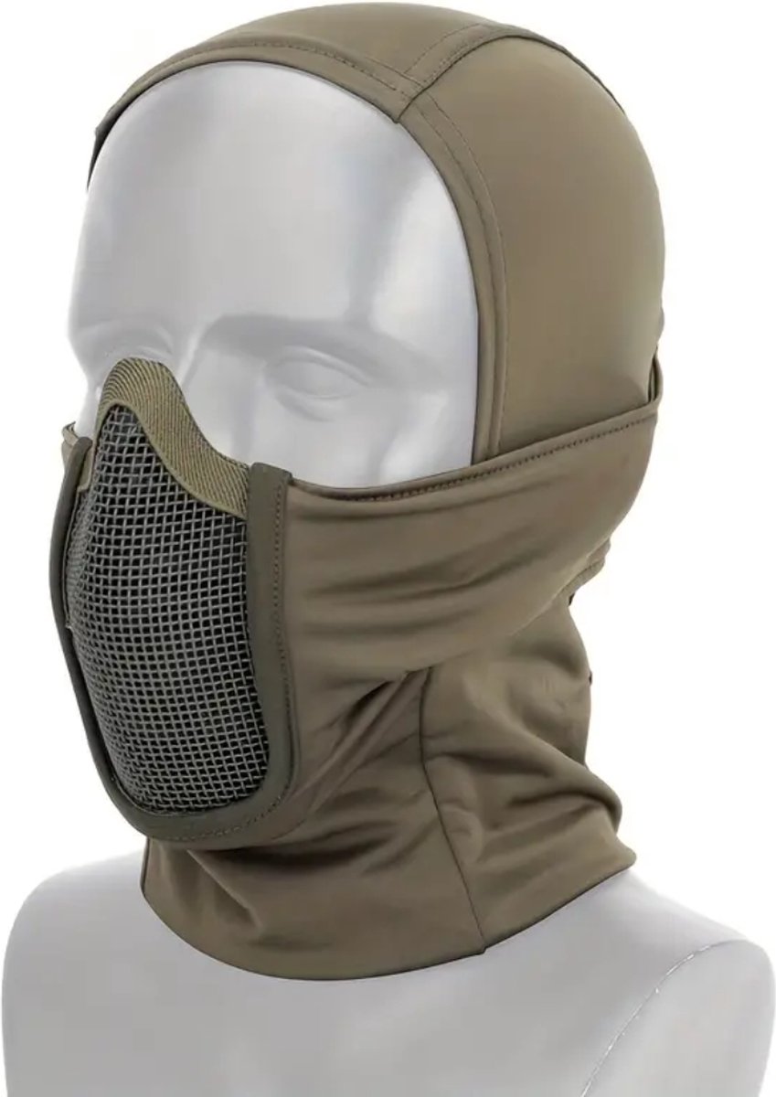 Bovista Airsoft Masker Paintball Mask Tactical Helmet Helm Groen