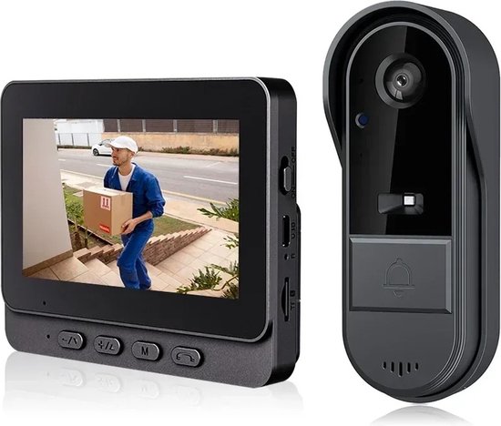 Draadloze Deurbel - Deurbellen Met Camera - Draadloze Deurbel Met Camera - Inclusief 256GB Opslag
