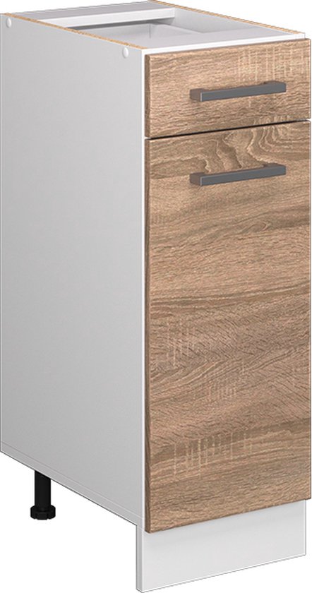 Vicco Keukenonderkast Beton 60 cm met lade, zonder werkblad, R-Line Vicco Keukenonderkast Beton 60 cm met lade, zonder werkblad, R-Line