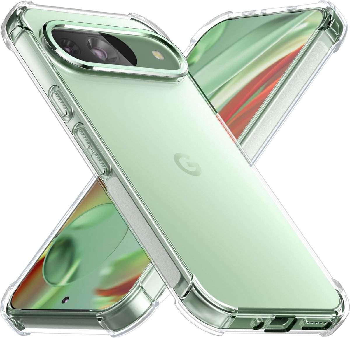 Hoesje voor Googe Pixel 9 / 9 pro backcover Shockproof siliconen Transparant