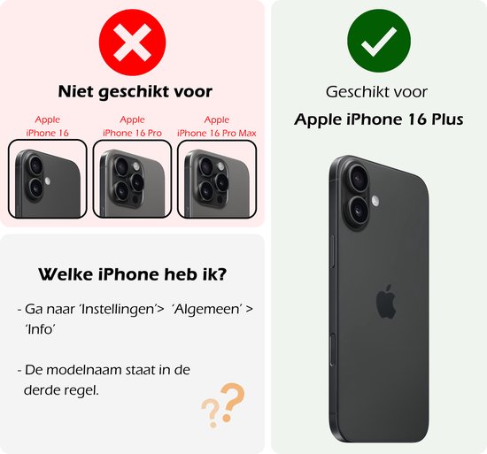 Étui pour iPhone 16 Plus Cover Bookcase Flipcase Book Cover avec 2 films de protection d'écran - Étui pour iPhone 16 Plus Case Book Case - Or rose