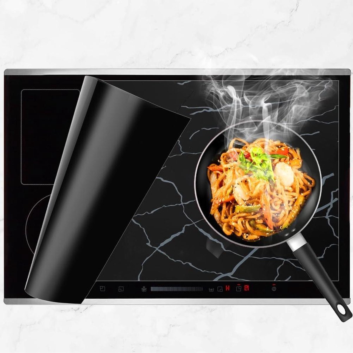 Grote inductiebeschermingsmat - 52 x 78 cm - Antislip siliconen - Kookplaat krasbescherming
