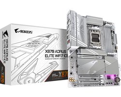 GIGABYTE X870 A ELITE WF7 ICE - Moederbord - ATX - Socket AM5 - AMD X870 - DDR5 - USB4 - Wi-Fi 7 - Realtek Audio