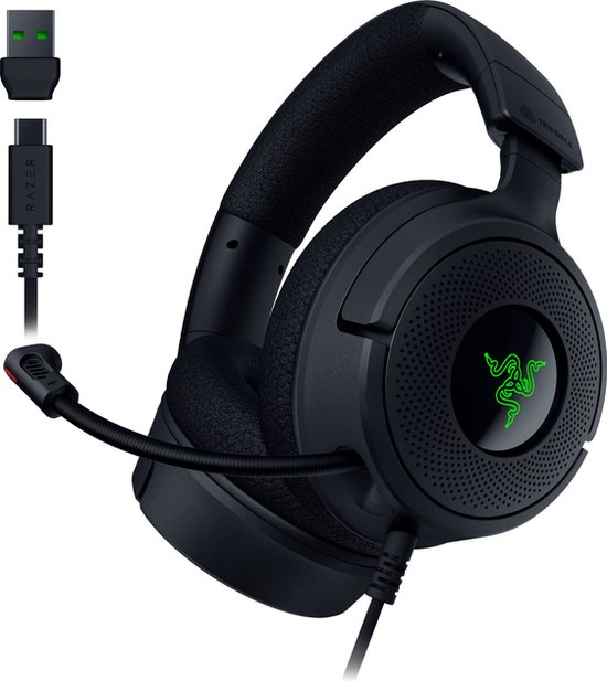 Razer Kraken V4 X - Gaming Headset - Razer Chroma RGB - 7.1 Surround - PC, Console & Mobiel - Zwart
