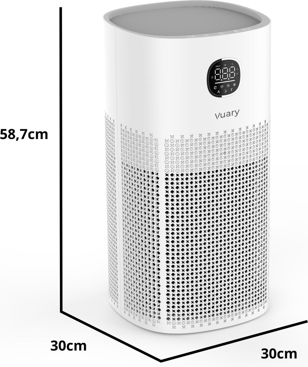 Vuary A6 Slimme Luchtreiniger - Luchtreinigers - Air purifier - Luchtreiniger met HEPA filter - Smart WiFi Bediening via App - Lage Geluidsproductie — afbeelding 4