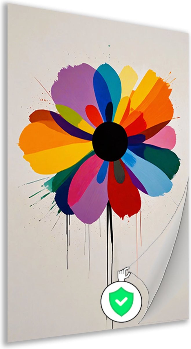 Bloem posters - Natuur posters - Wanddecoratie Druppels - Muurdecoratie industrieel - Post