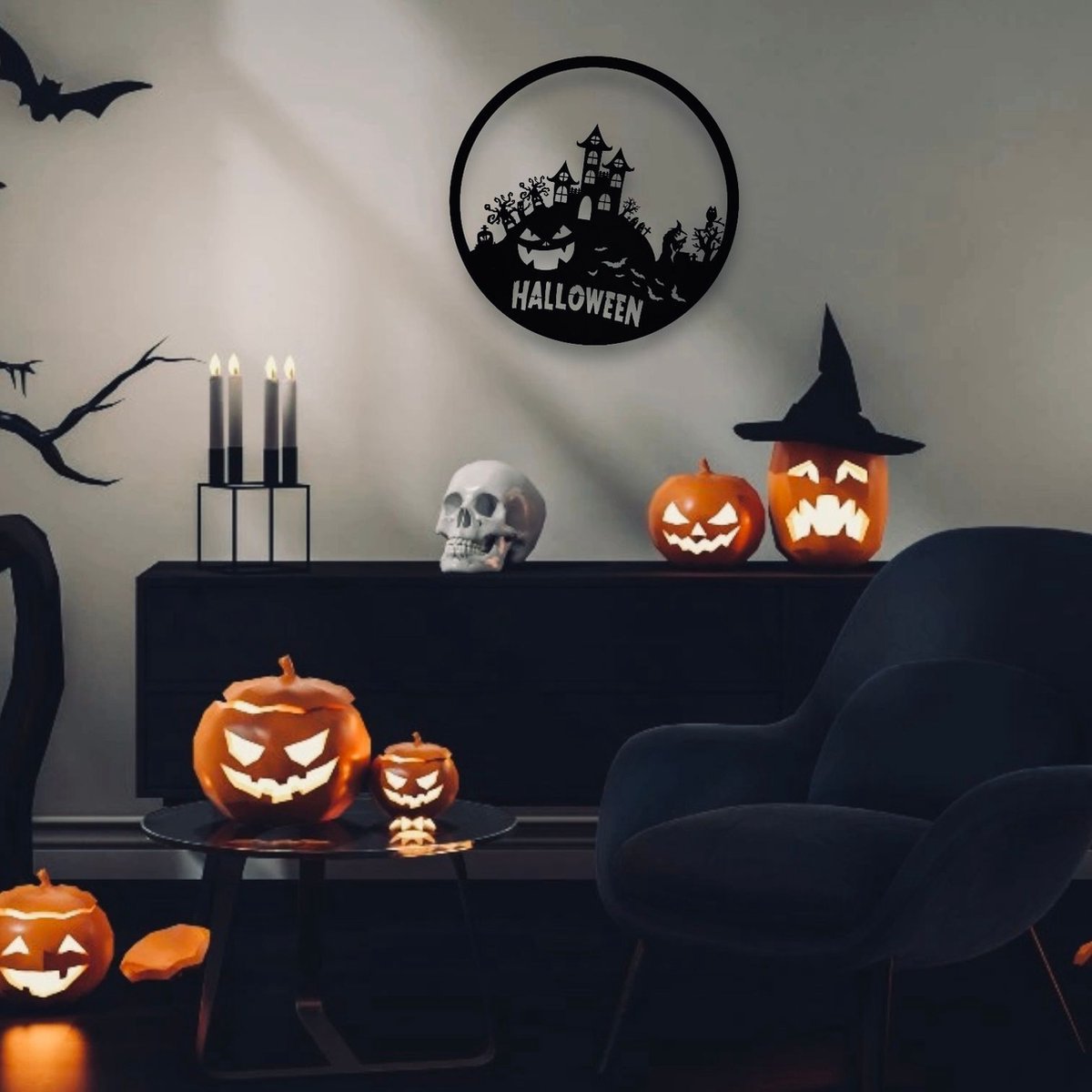 Halloween wandcirkel