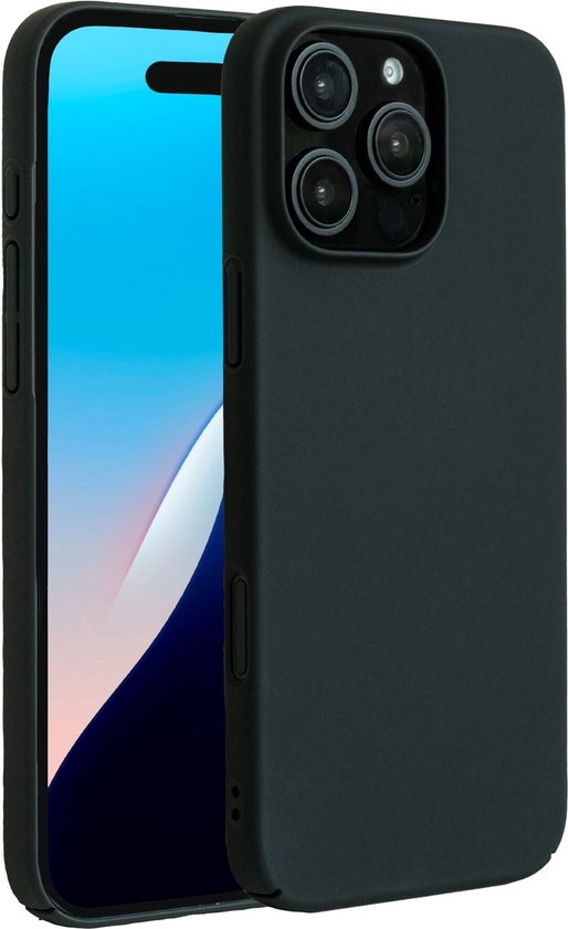 Foto: Shieldcase ultradun telefoonhoesje geschikt voor de apple iphone 16 pro max hoesje ultra thin case kunststof back cover dun design bescherming tegen vallen of stoten zwart 