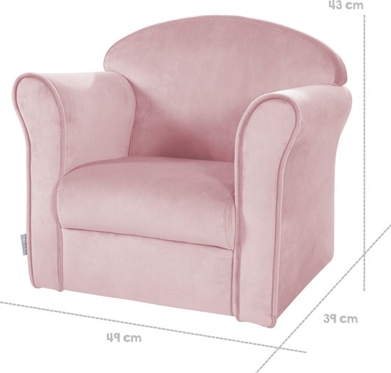 Roba Kinderfauteuil Lil Sofa Junior 43 Cm Fluweel Roze van Roba. — afbeelding 4