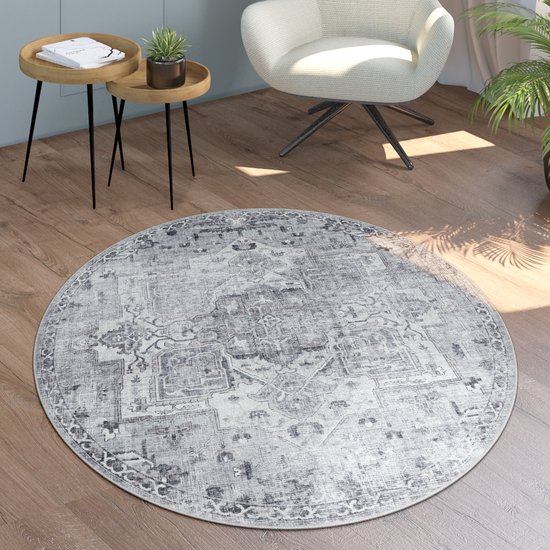 Vloerkleed Stone White Rond ø160 cm
