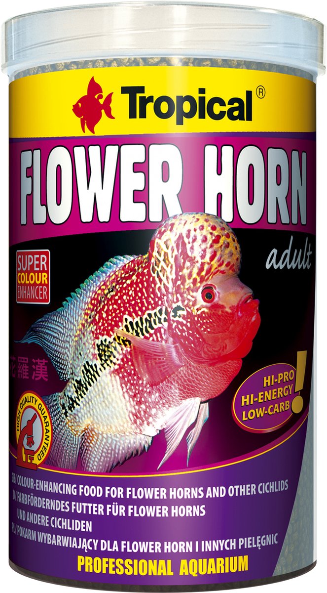 Tropical Flower Horn - 1 liter - Aquarium visvoer