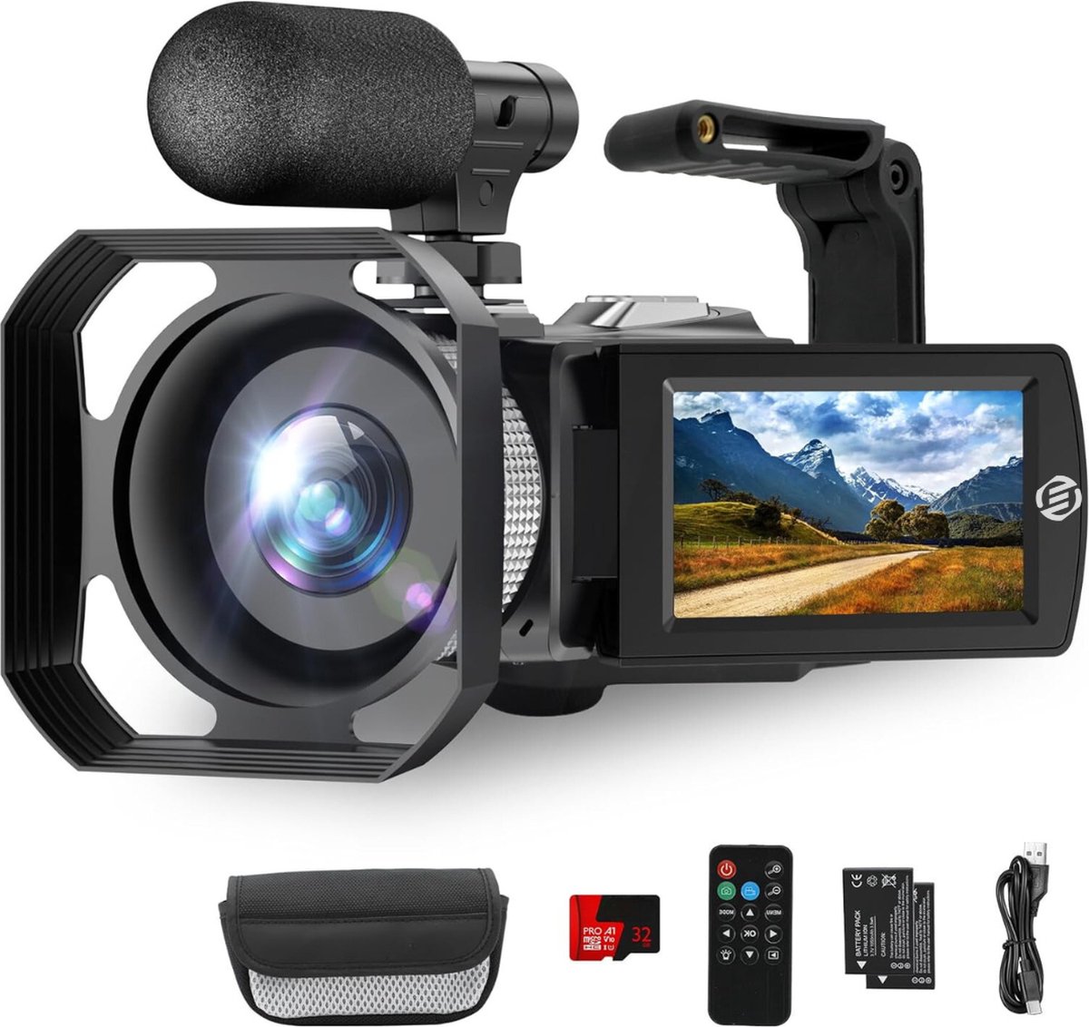 Equivera Vlog Camera - Digitale Camera - Video Camera - Vlog Camera voor Beginners - Geschikt voor YouTube en TikTok