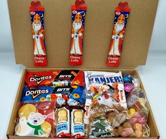 Foto: Rituwellgift sinterklaaspakket snack snoep pakket box brievenbus cadeau brievenbusdoos chocolade cadeau kerstcadeau kerstpakket eten