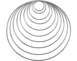 Metalen ringen 8 cm - 10 stuks