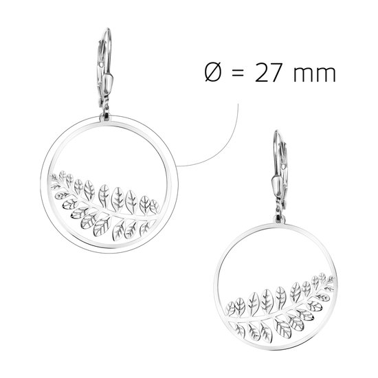 SOFIA MILANI - Dames Oorbellen 925 Zilver - Met zirkoniasteentjes - Gebogen Stud Oorbel - E0115