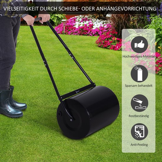 Outsunny - Gazonwals - met U-Handgreep - 60 l Water/Zand vulling van Outsunny — afbeelding 5