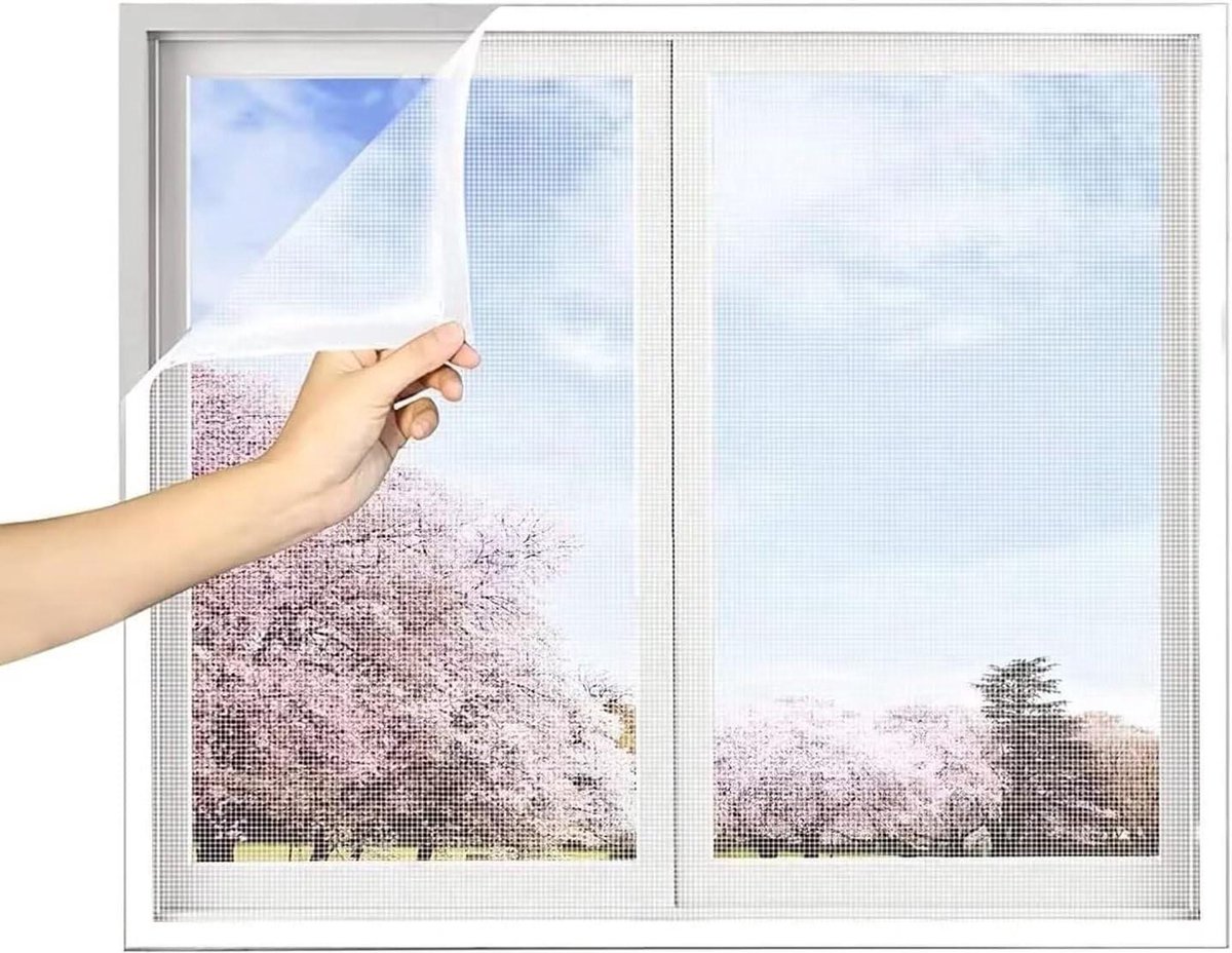 Insectenwerend raamrooster - Vensterbeveiliging 70x110cm - Wasbare raam hor - Geen boren nodig