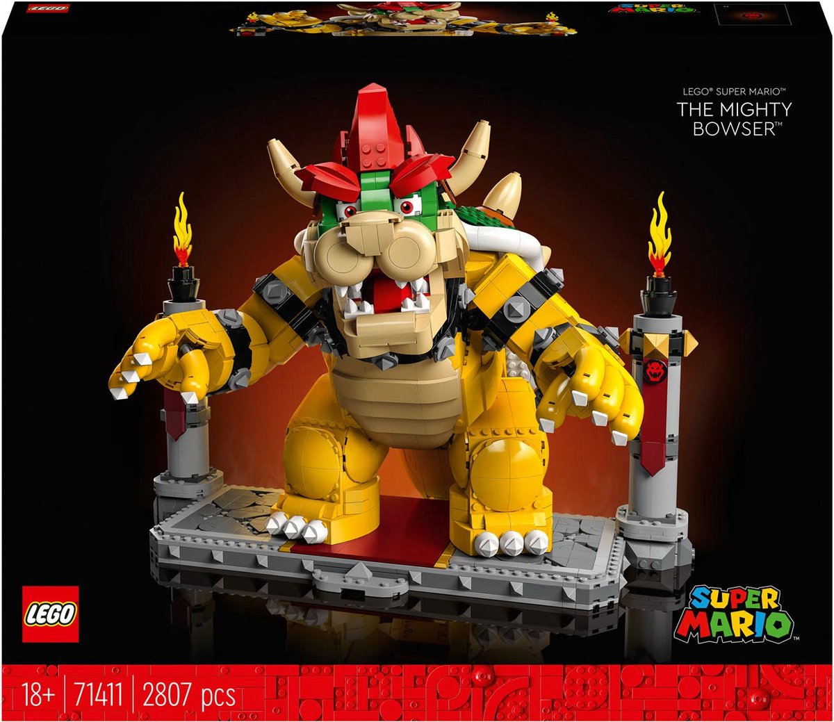 LEGO Super Mario De machtige Bowser, Bouwbaar 3D Model, Verzamelitem & Cadeau Idee - 71411 — afbeelding 9
