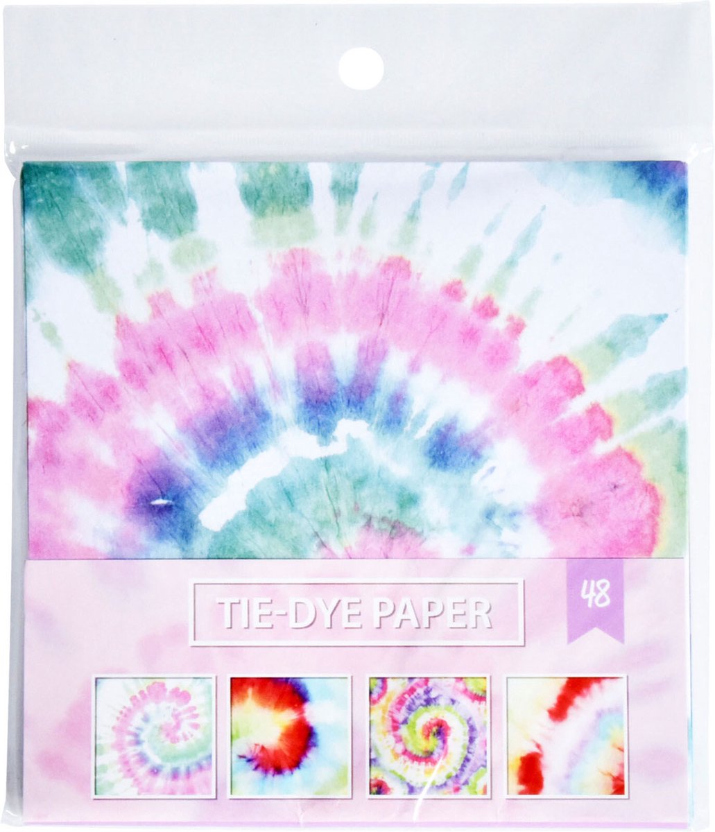 Gekleurd Papier Tie-dye Design, 15x15cm