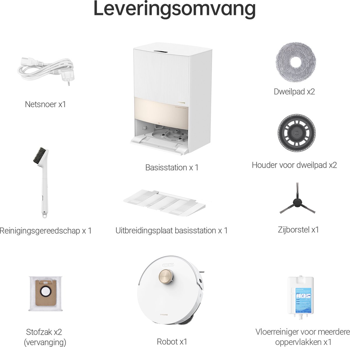Afbeelding 3 van Dreame L20 Ultra - Robotstofzuiger met Dweilfunctie - Dubbele reiniging - Navigatie in het donker - AI object herkenning - Geschikt voor huisdierharen