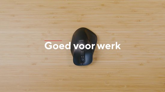 Trust Fyda - Draadloze Muis met USB-ontvanger - Comfortabele grip - Oplaadbaar - Zwart